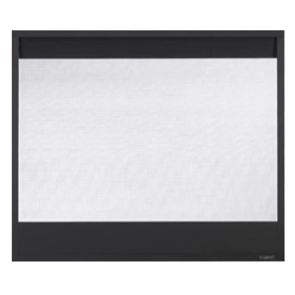 Contemporary rectangular door with dark frame and overlap front panel
