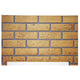 Sand-colored brick decorative panels with rectangular blocks and grout lines