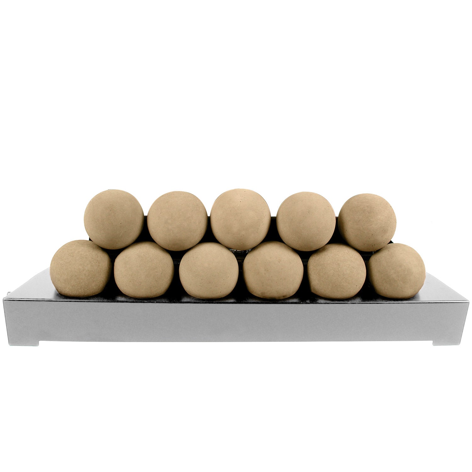 FireBalls burner media set with brown ceramic spheres