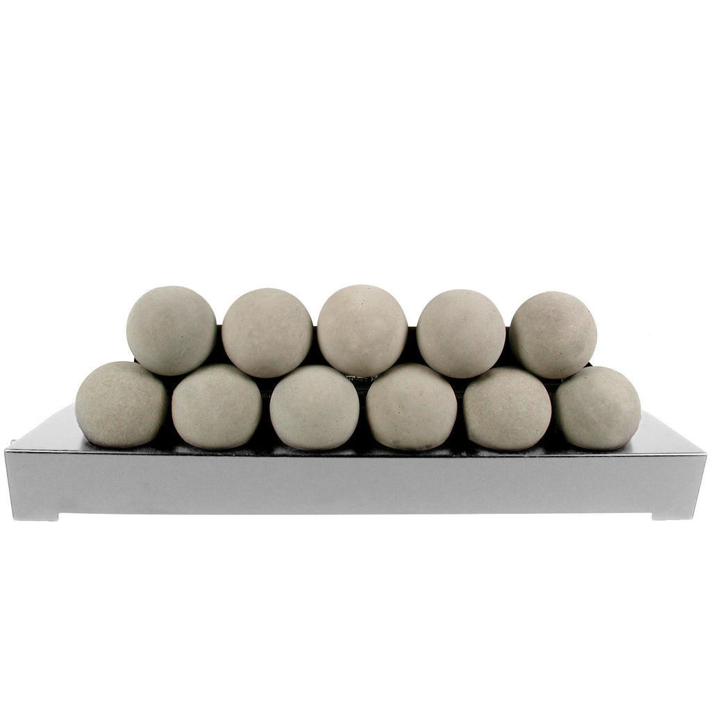 FireBalls burner media set with beige ceramic spheres