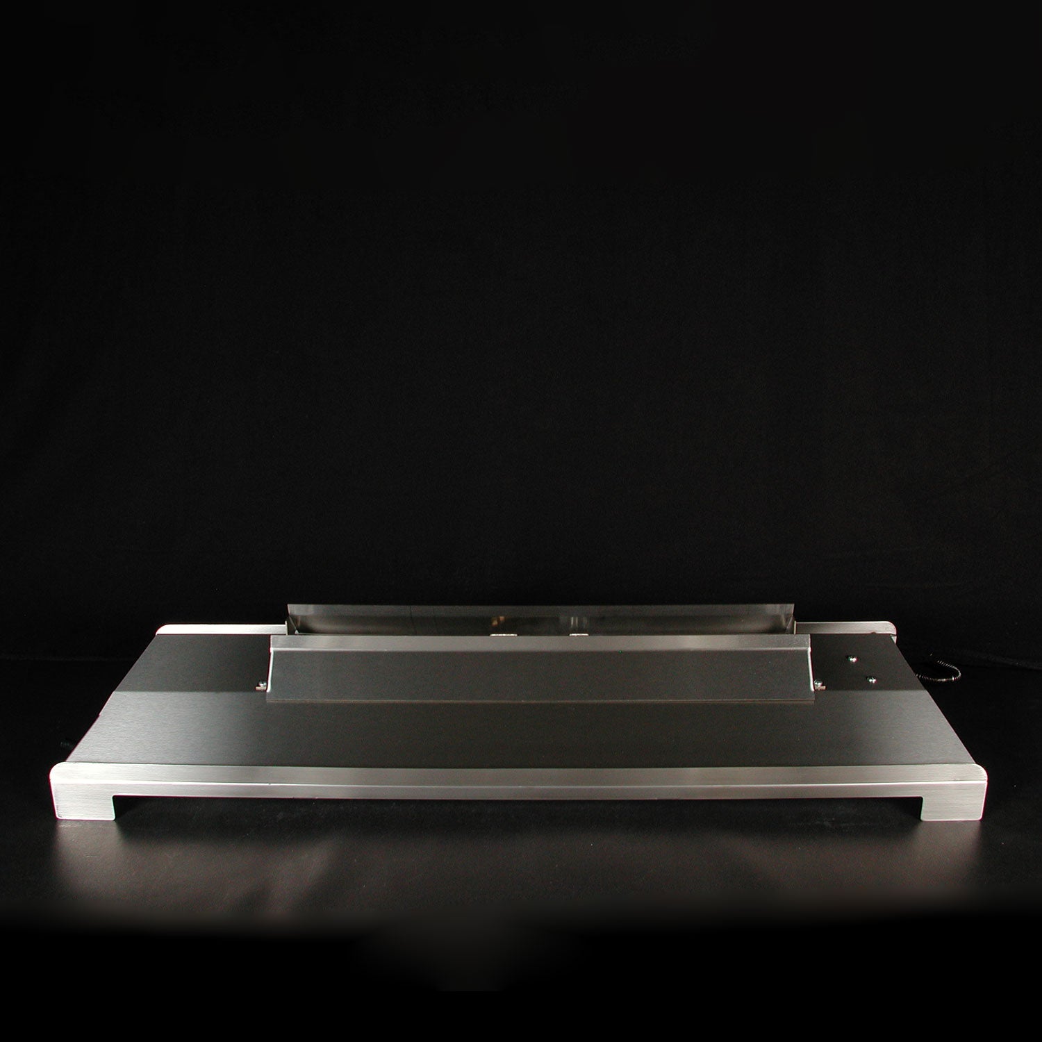 Ventless burner kit with rectangular stainless-steel burner base, no flames shown