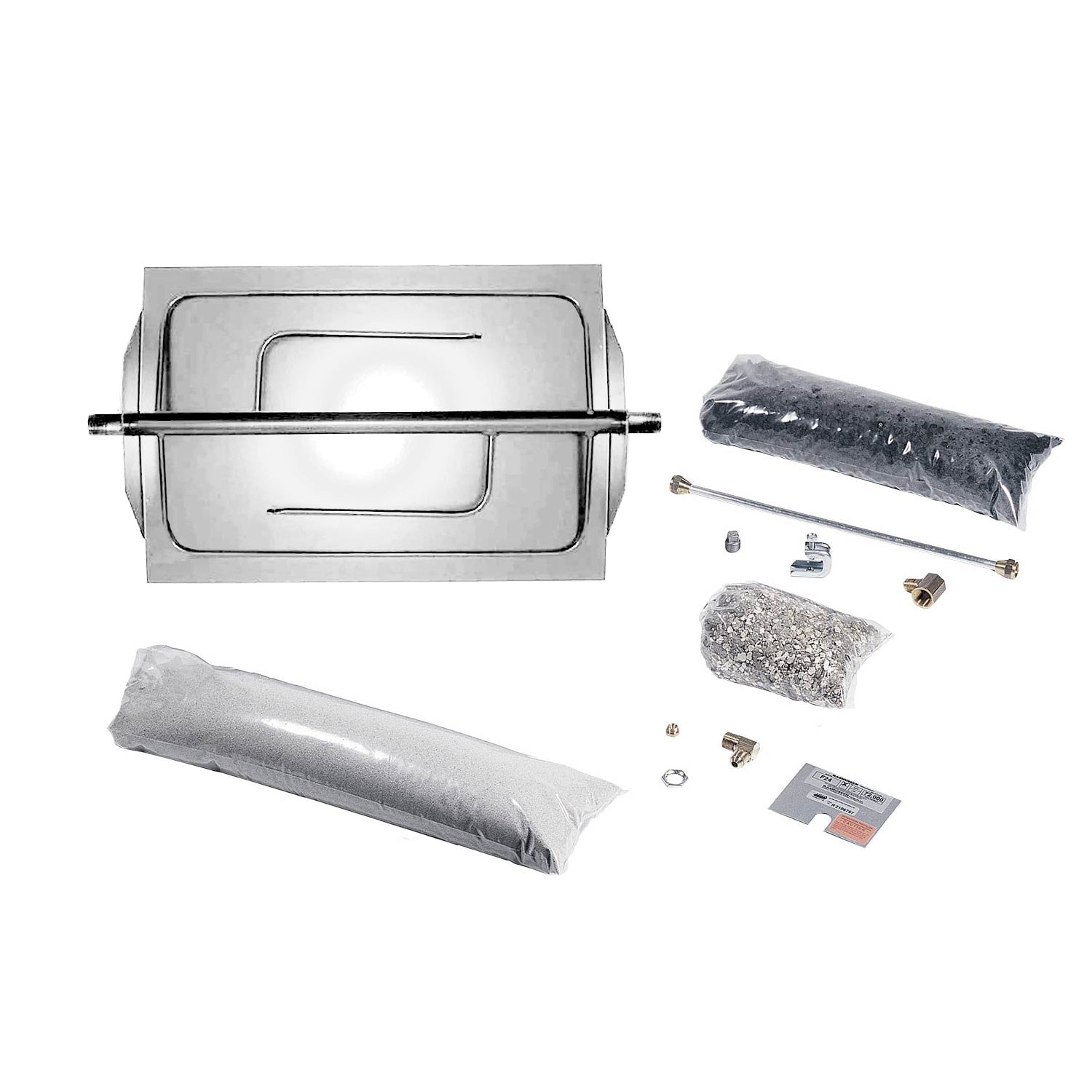 Rasmussen DF-SS Custom Embers Stainless Steel Fireplace Burner Kit