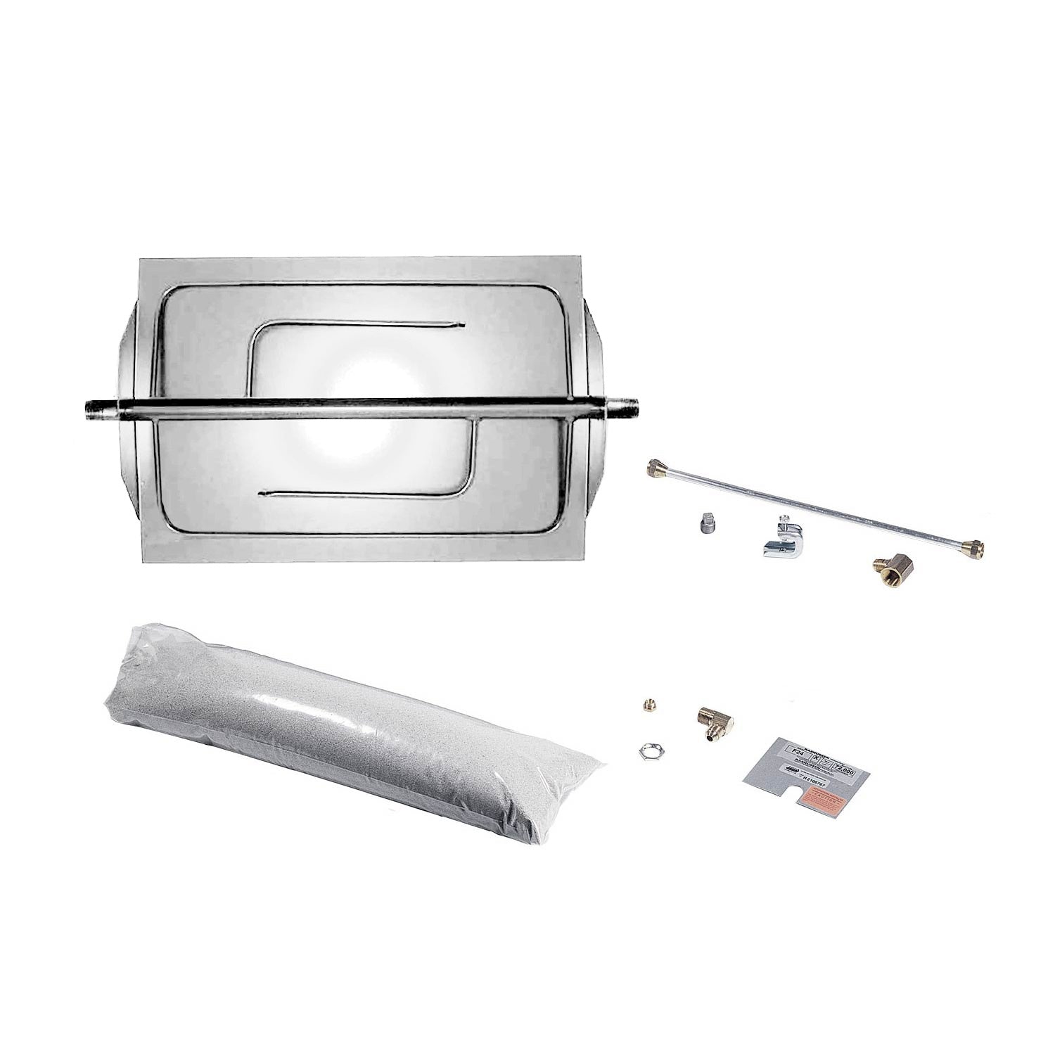 Rasmussen DF-SS Custom Embers Stainless Steel Fireplace Burner Kit