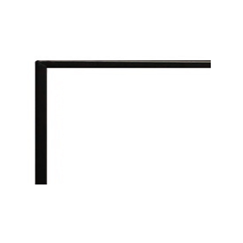 Adjustable beveled 1-inch fireplace trim, matte black L-corner piece