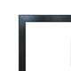 Beveled window frame with textured black finish