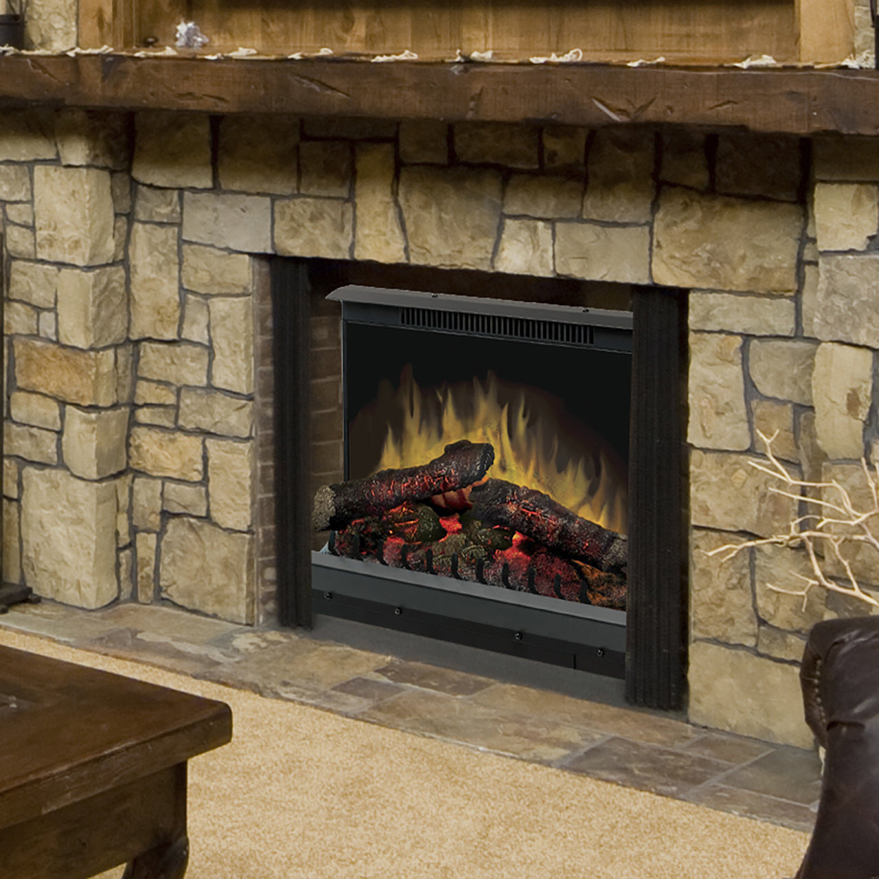 Dimplex DFI2310 Deluxe Fireplace Insert with Logs, 23-Inches