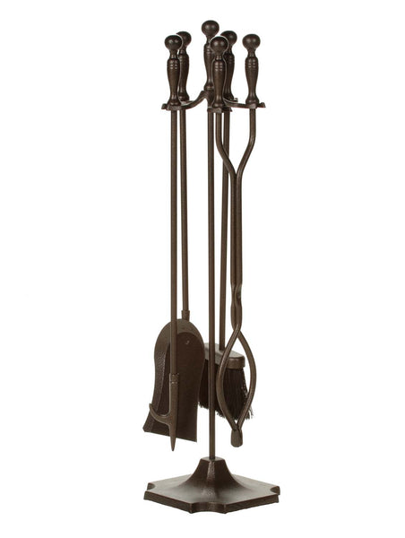 Dagan DG-6532 Five Piece Fireplace Tool Set, Bronze – Fireplaces