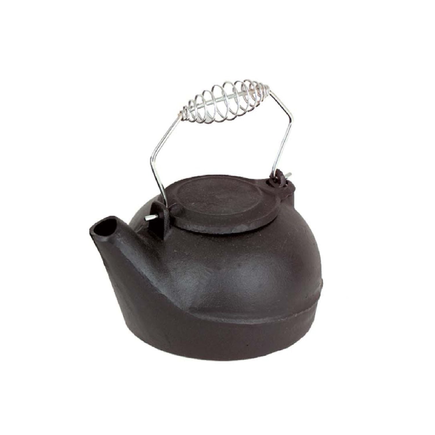 Black humidifier kettle with spring handle and side spout