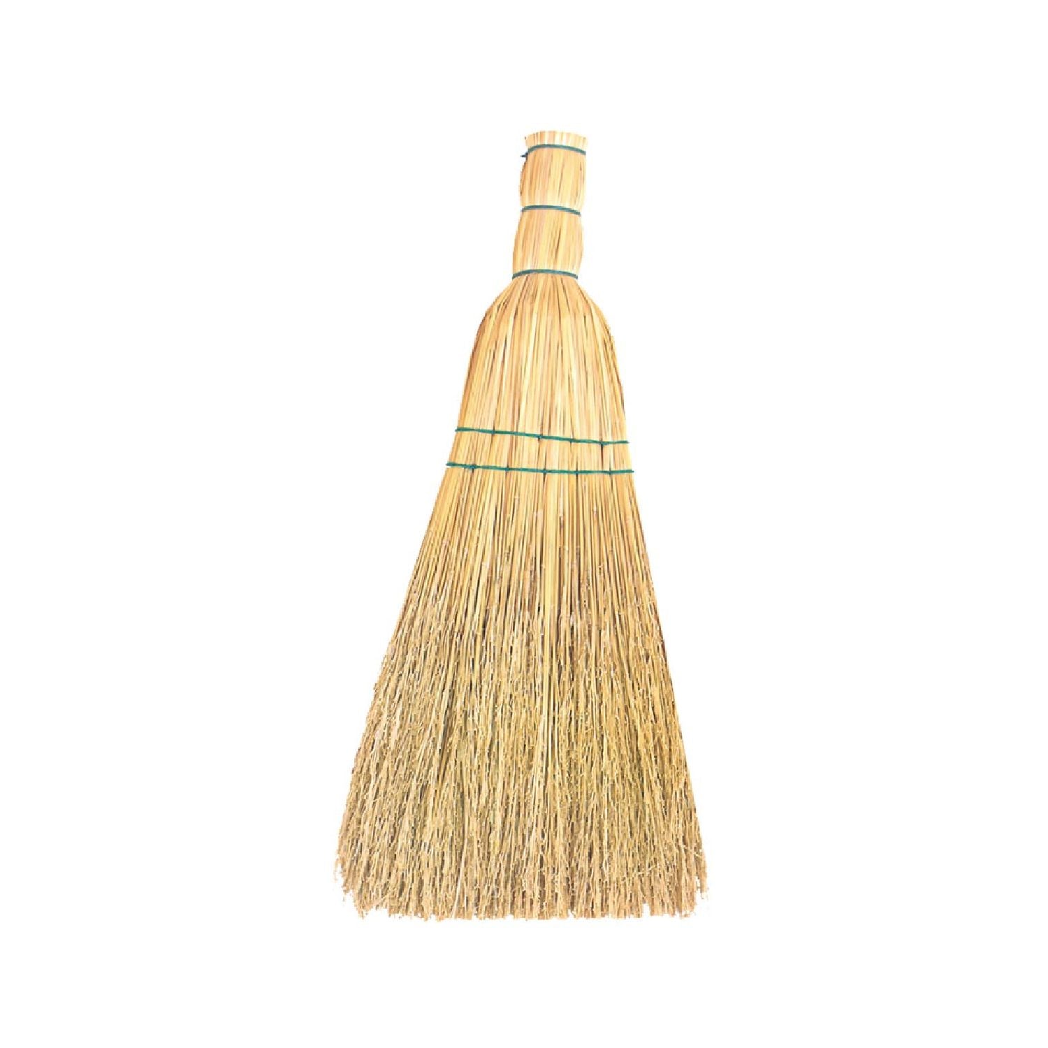 Replacement rice broom with straw bristle head