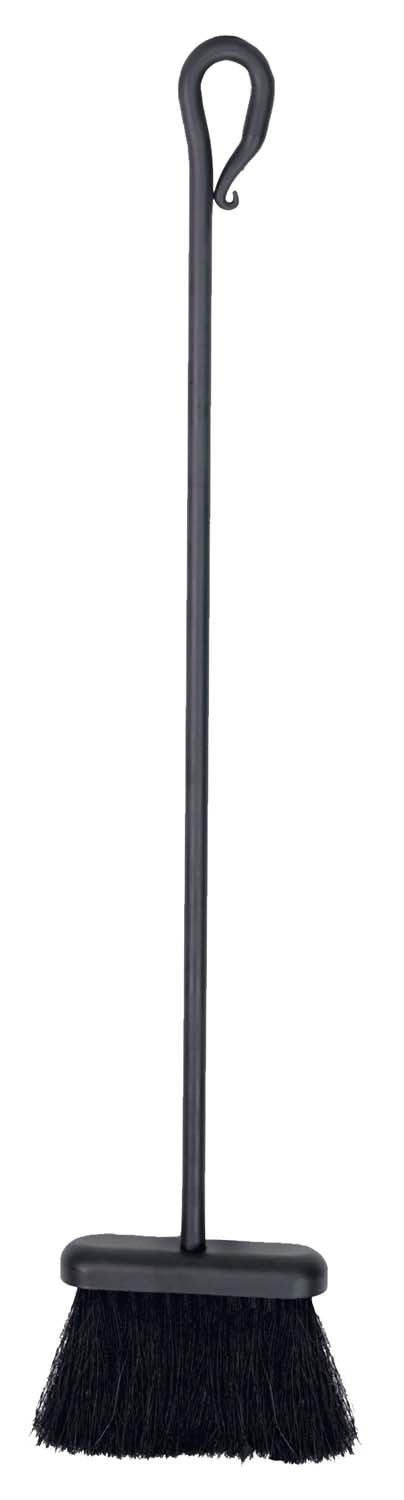 Long-handled floor brush with dark bristles and a flat base