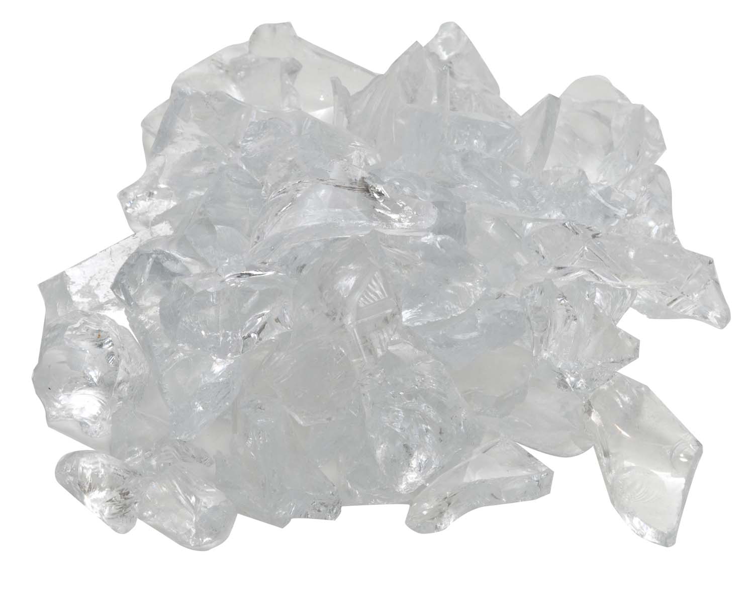 Dagan crystal fire glass, clear irregular glass pieces for fire pits