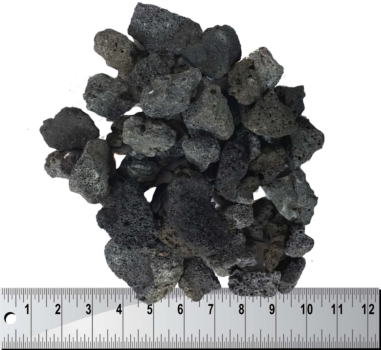 Bag of dark lava rock, 1–2 in chunks