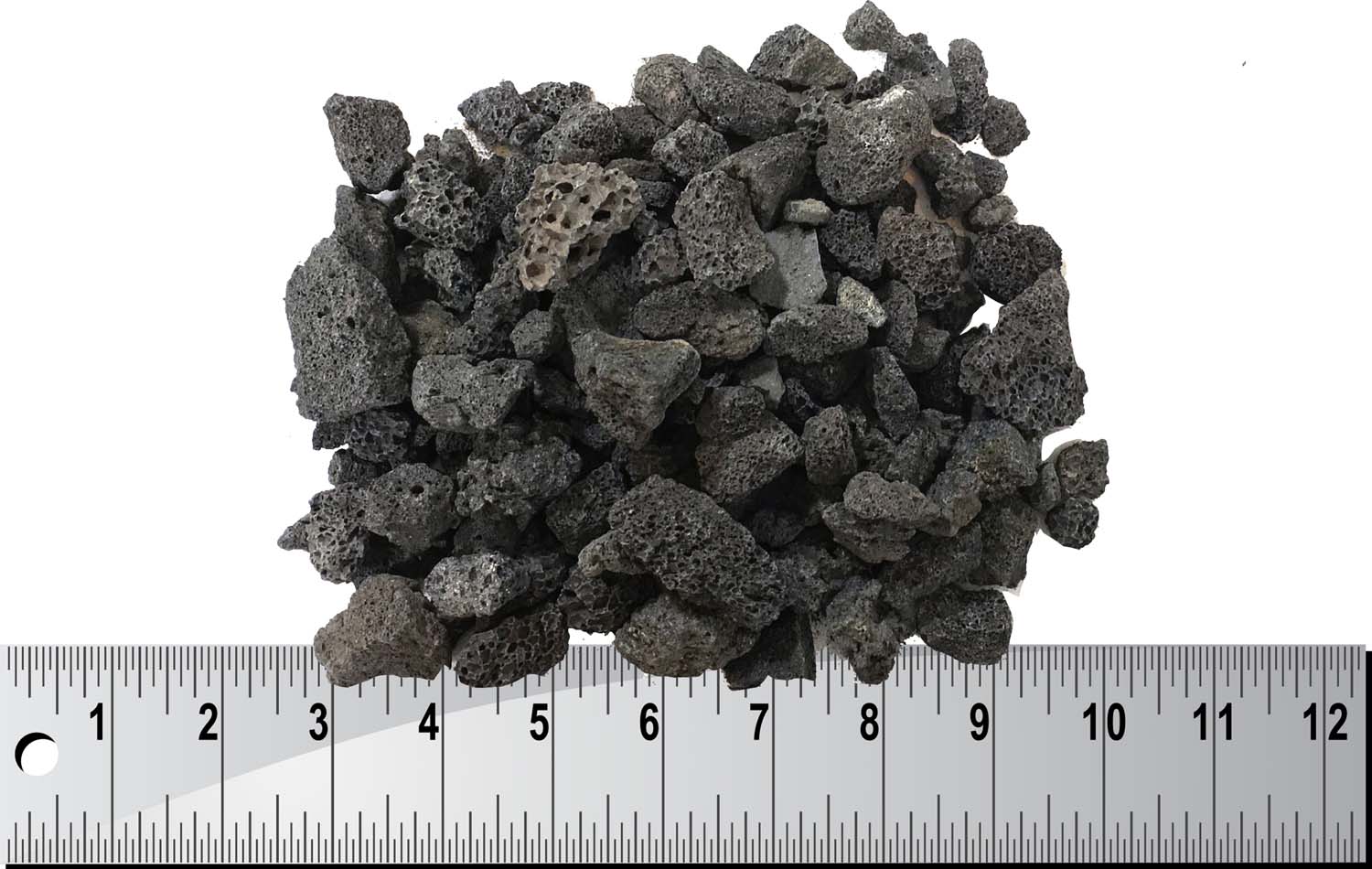 Black lava rock stones, assorted small sizes