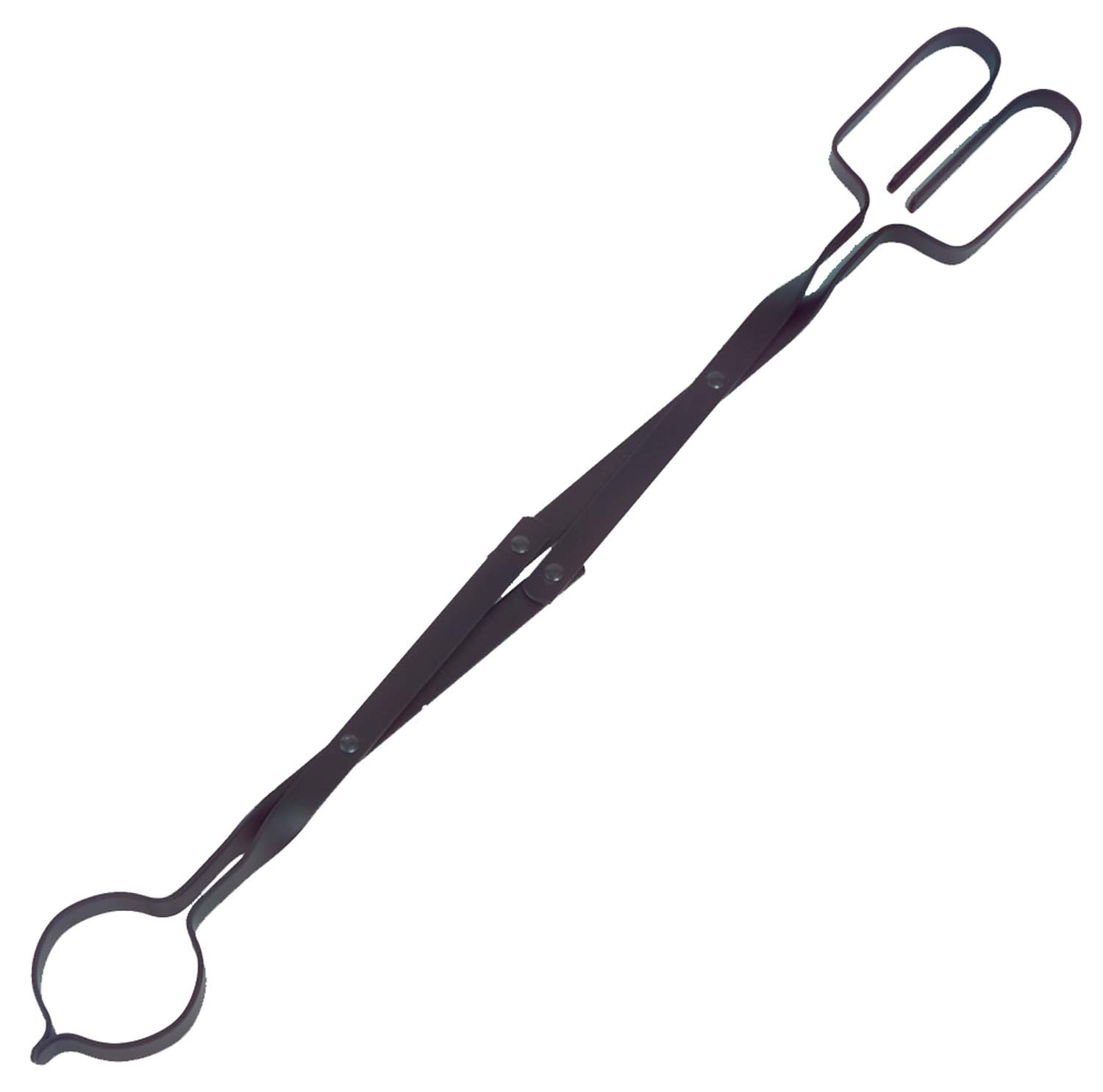 26-inch scissor tong with two finger loops, dark metal