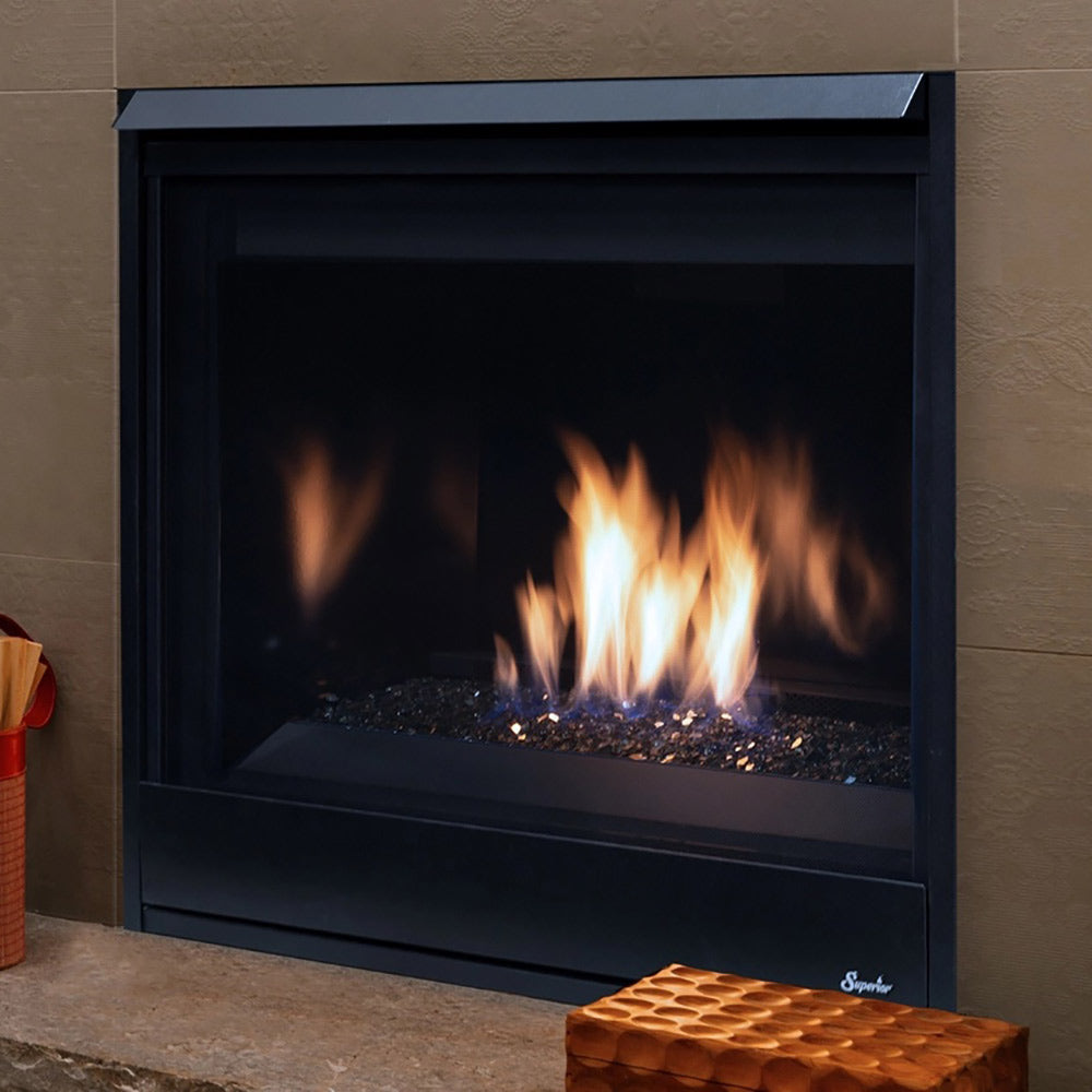 Superior DRC3040 40-Inch Electronic Ignition Direct Vent Gas Fireplace with Crushed Glass Media