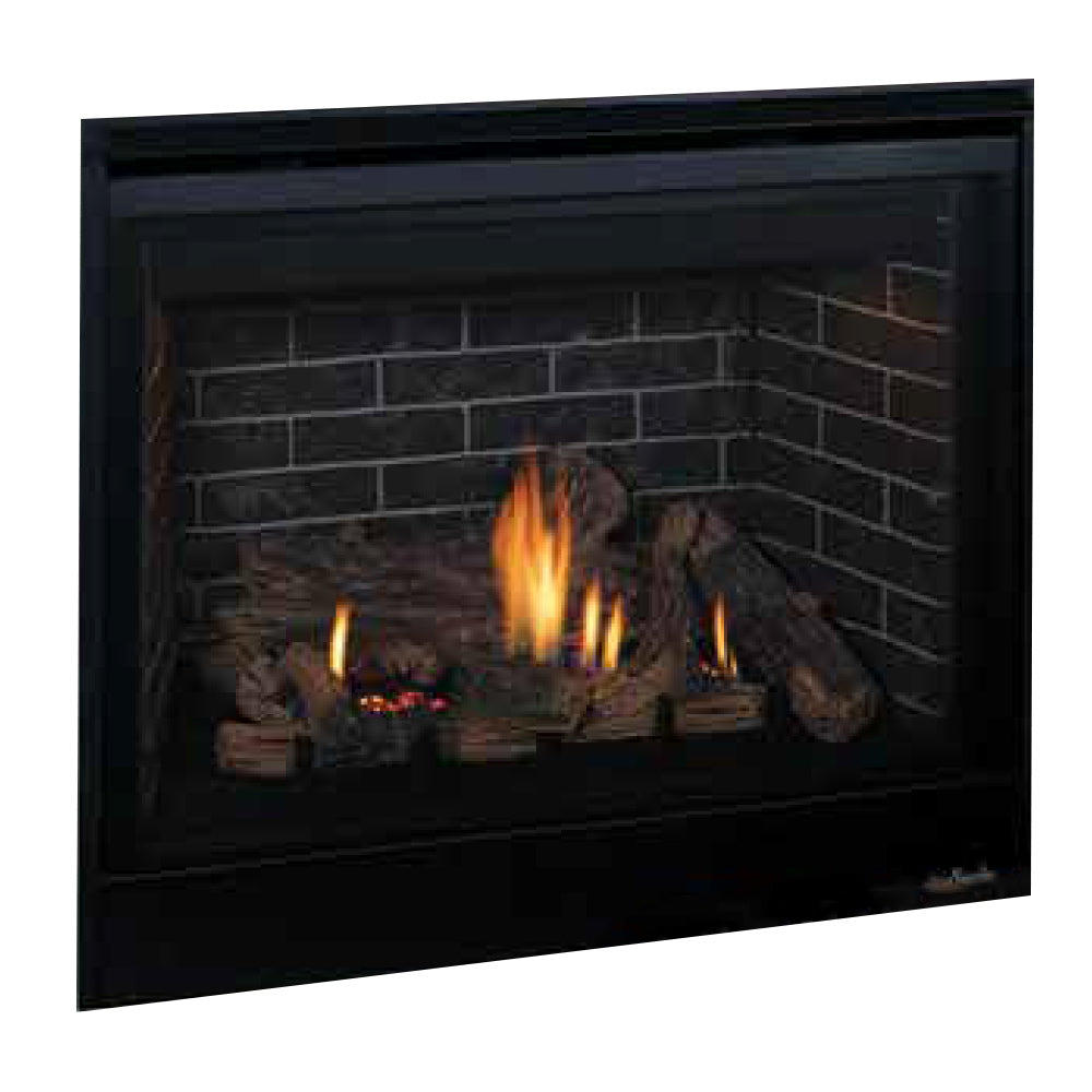 Superior 40in EI DV Gas Fireplace w/ Remote & Charred Oak