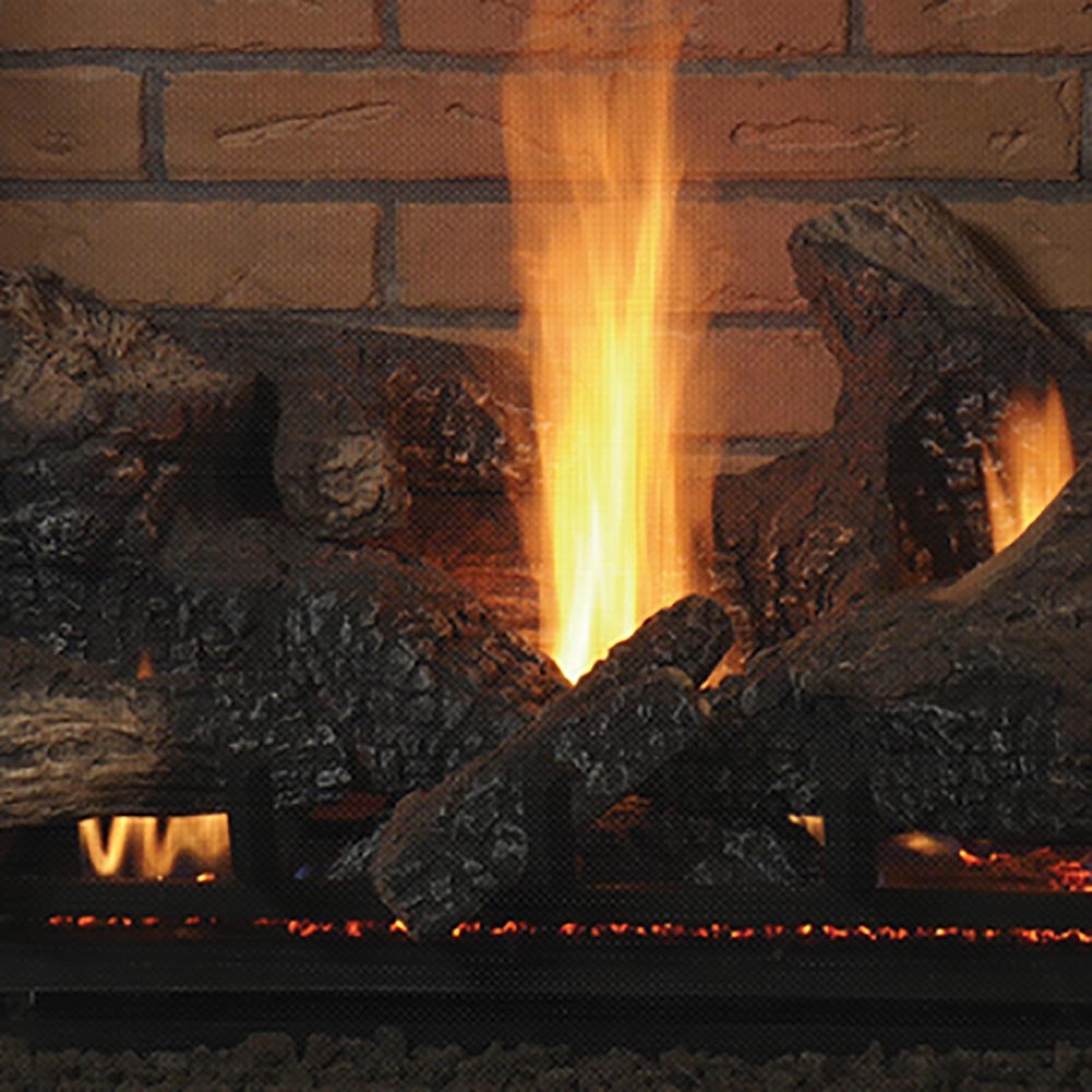 Superior DRT6345-PV 45-Inch Electronic Ignition Direct Vent Power Vent Gas Fireplace with Remote & Split Oak Logs