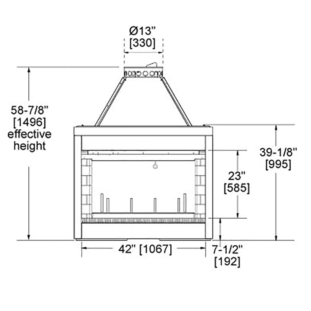 Majestic DSR42 Designer Series 42-Inch See-Through Wood Burning