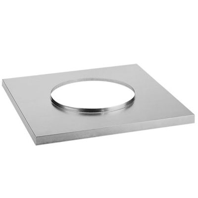 DuraVent DuraTech chase top flashing, square plate with round flue opening