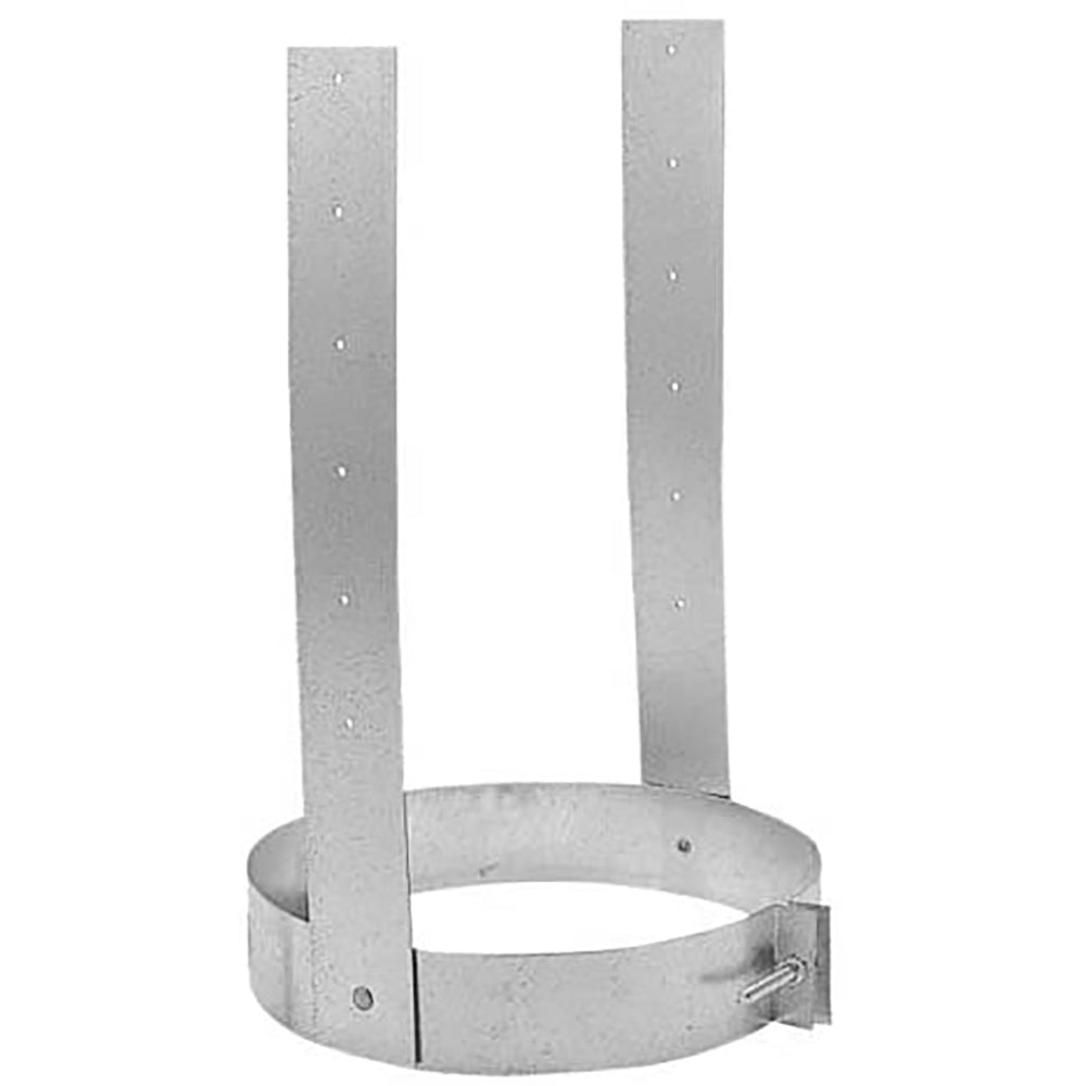 DuraTech elbow strap clamp with light gray round band and two vertical mounting tabs