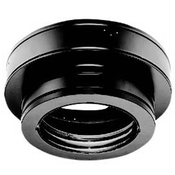 DuraVent DT-RCS DuraTech round ceiling adapter, black metal with inner flue opening