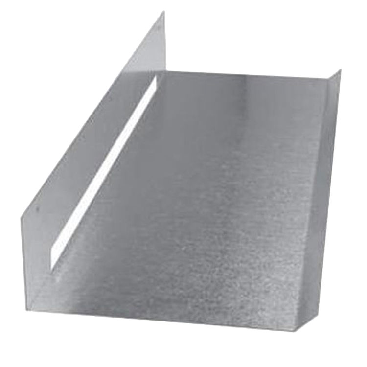 DuraVent DuraTech roof radiation shield, gray metal flashing with angled back