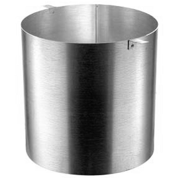 DuraTech roof radiation shield, cylindrical stainless-steel flashing, silver