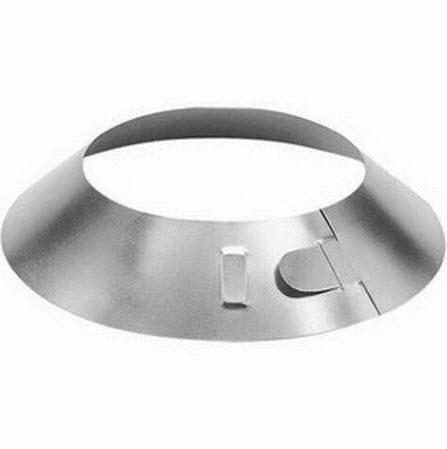 DuraVent DuraTech storm collar, round metal collar with central opening, dark finish