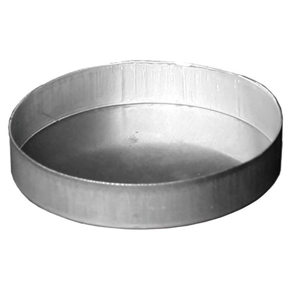 DuraVent DuraTech tee cap, round galvanized metal, silver-gray finish