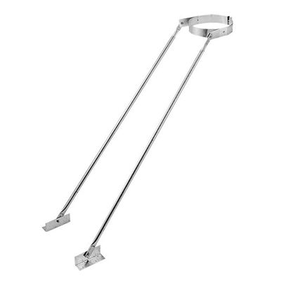 Adjustable extended roof bracket with two metal support legs and mounting feet