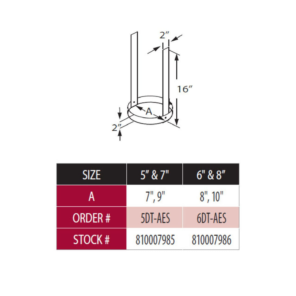 Adjustable elbow strap with size chart and dimensions, shows A measurement for 5–8 in