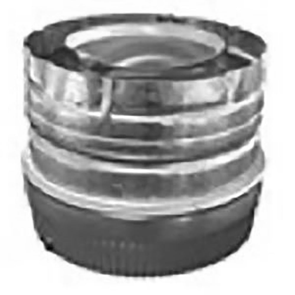 Galvanized metal pipe adaptor coupling with ridged flexible-to-hard pipe connection