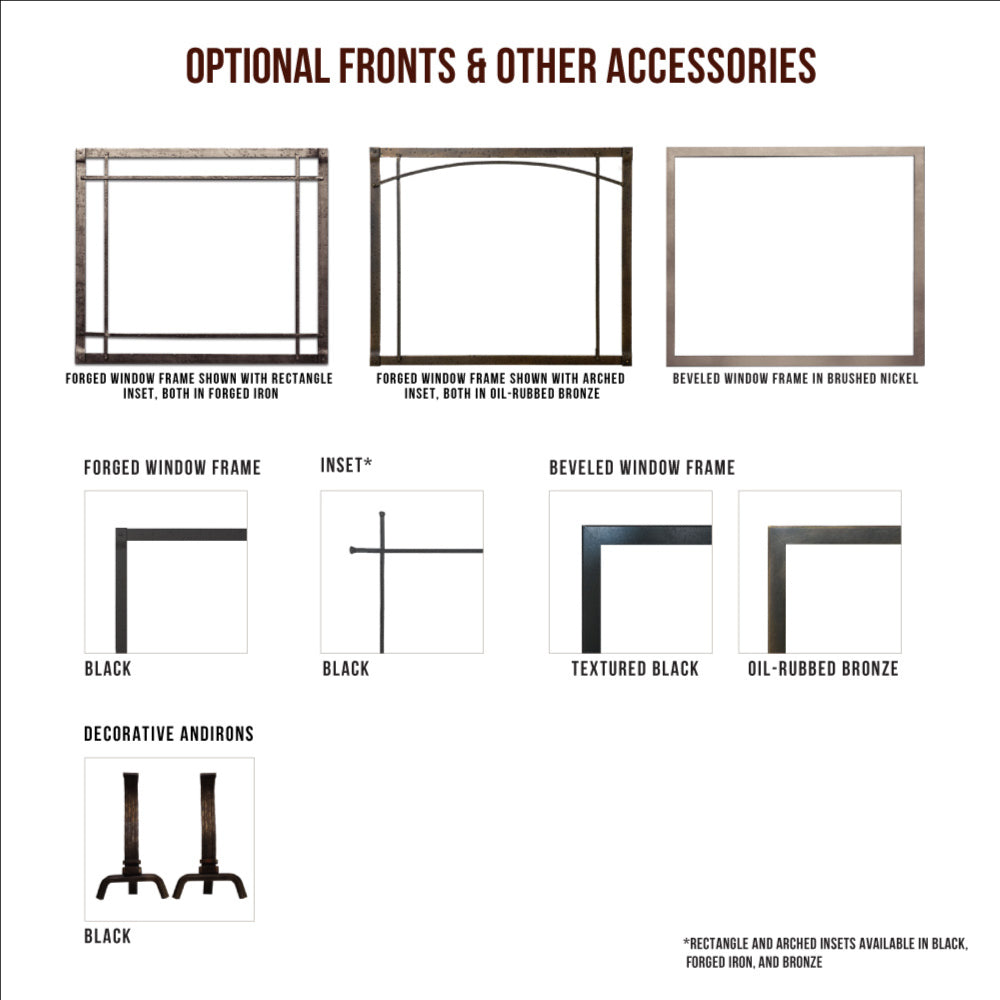 White Mountain Hearth DVCT40CSP Rushmore Clean-Face Direct Vent Double Sided Fireplace with Log Set, 40-Inches