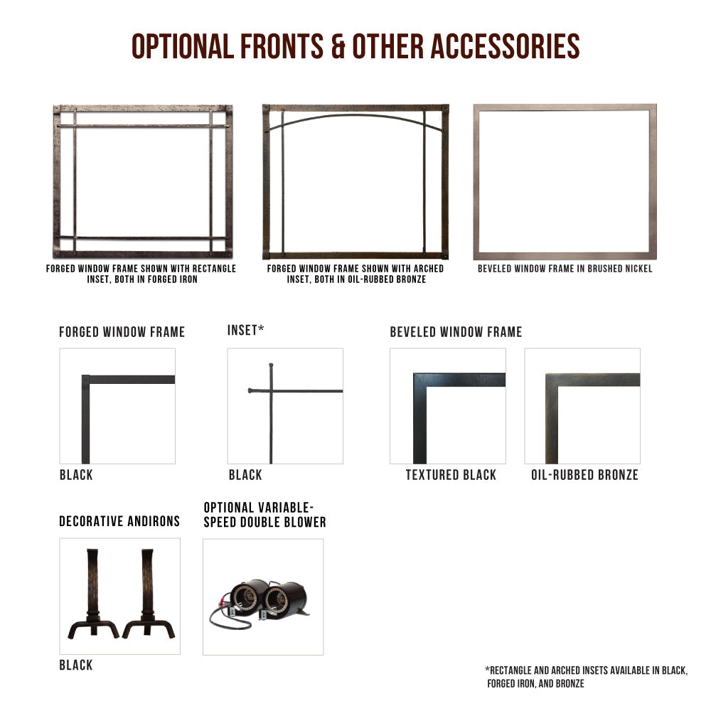 White Mountain Hearth DVCT50CBP Rushmore Clean-Face Direct Vent Fireplace with Log Set, 50-Inches