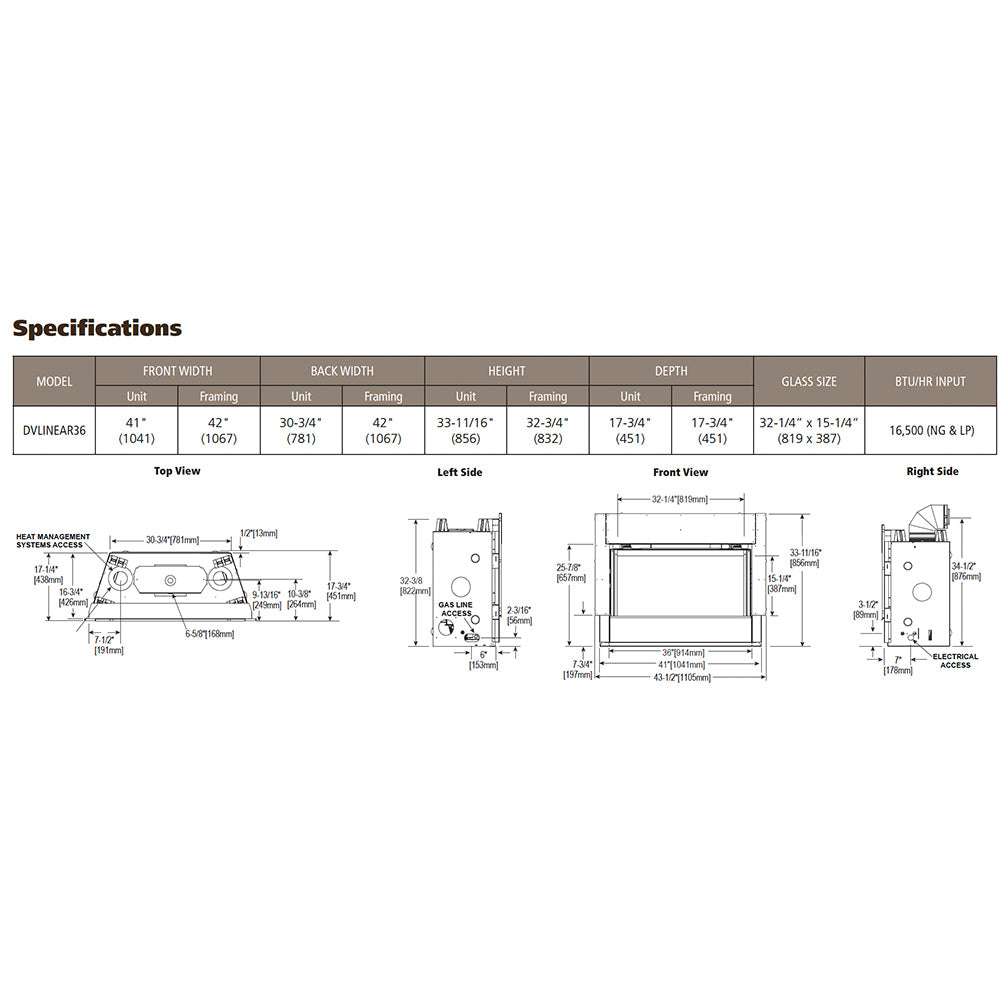 Majestic 36-Inch Direct Vent Linear Gas Fireplace with IntelliFire Ignition