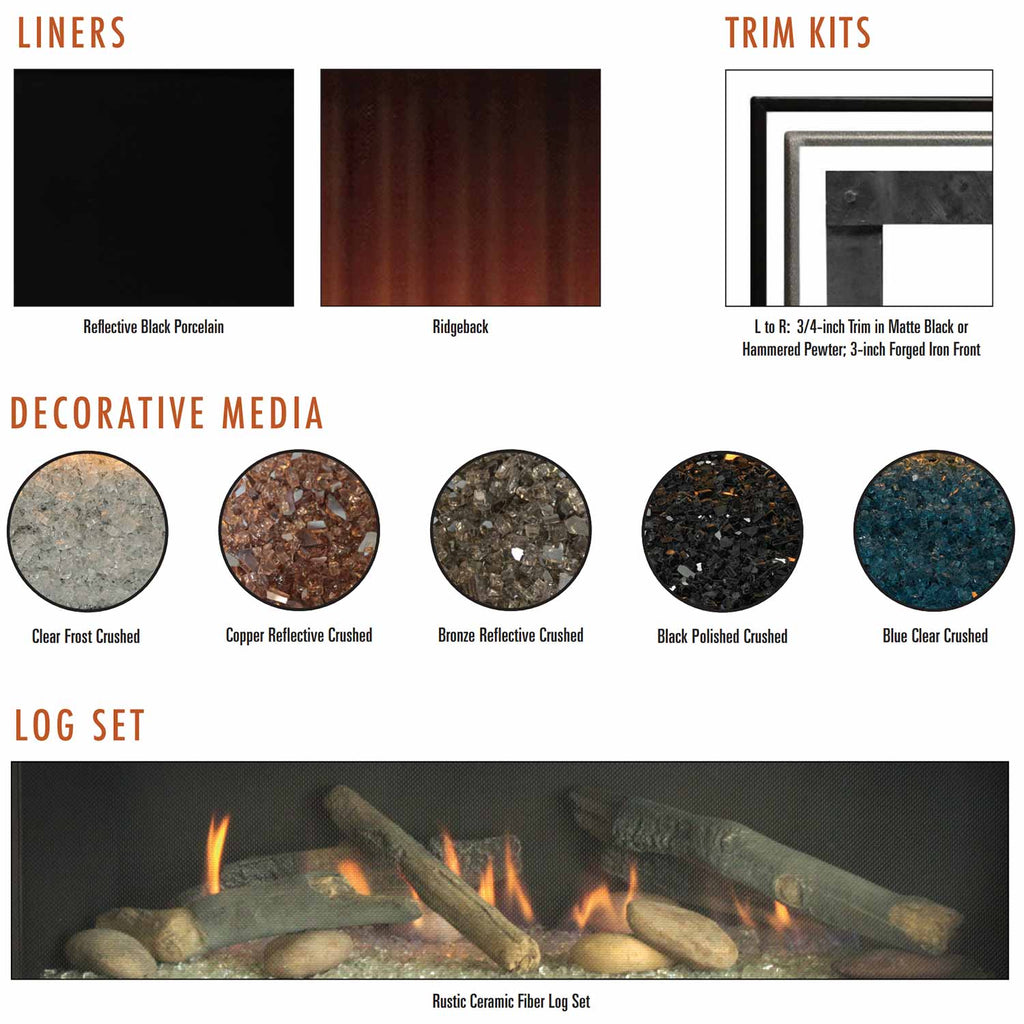 White Mountain Hearth DVLL72 Boulevard Direct Vent Linear Fireplace, 72-Inches