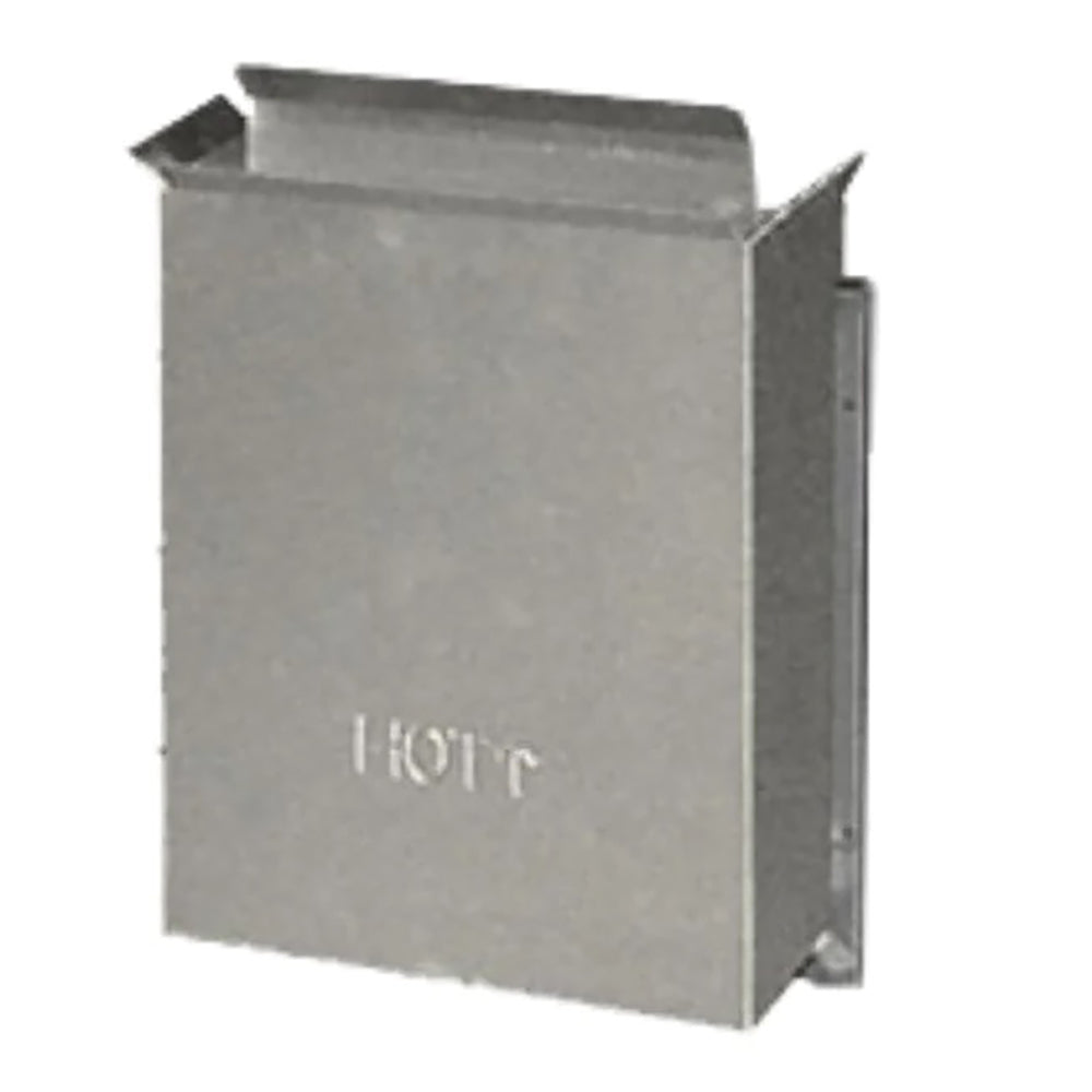 Horizontal snorkel cap, dark gray rectangular housing with side opening