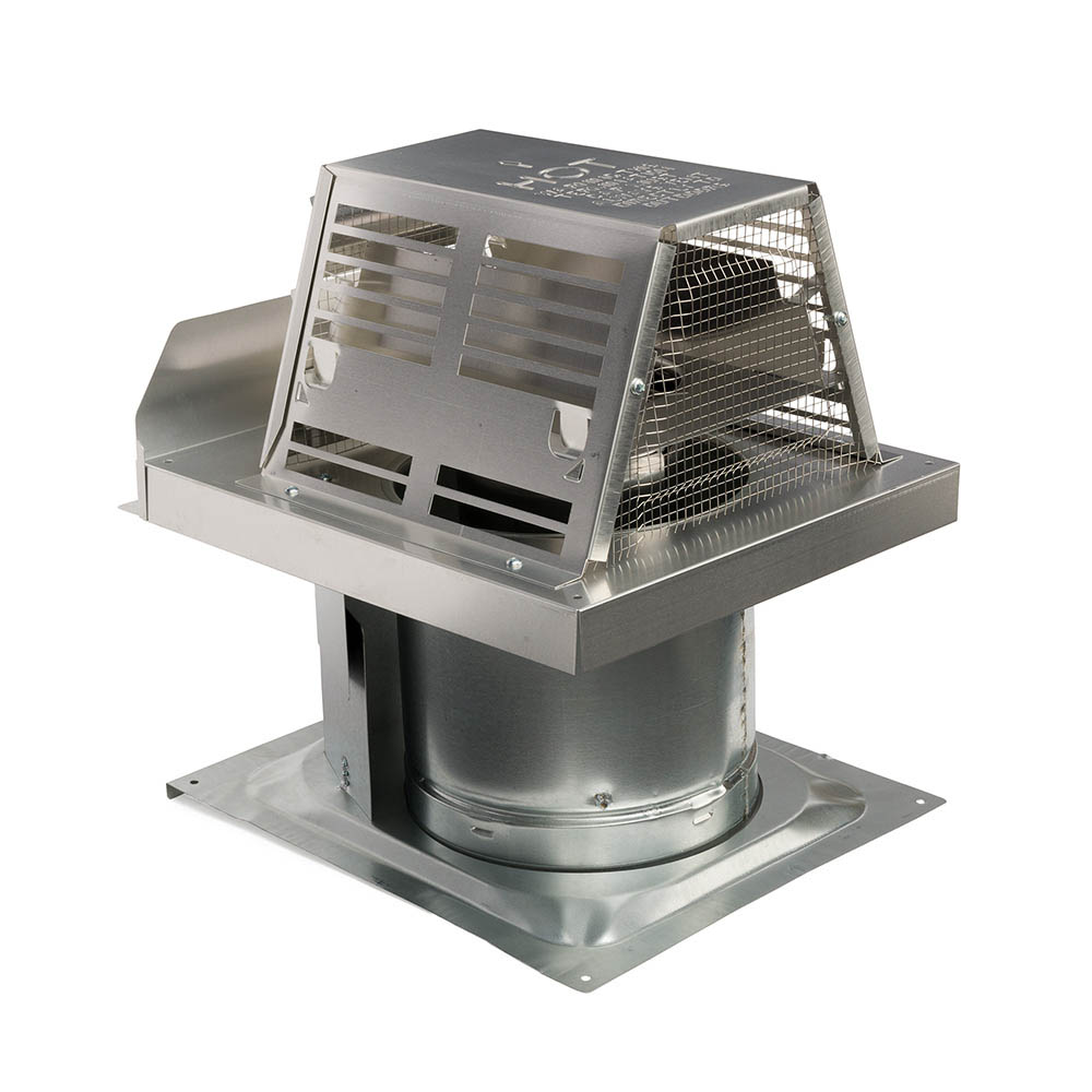 Stainless steel horizontal termination cap with wire screen and flue collar