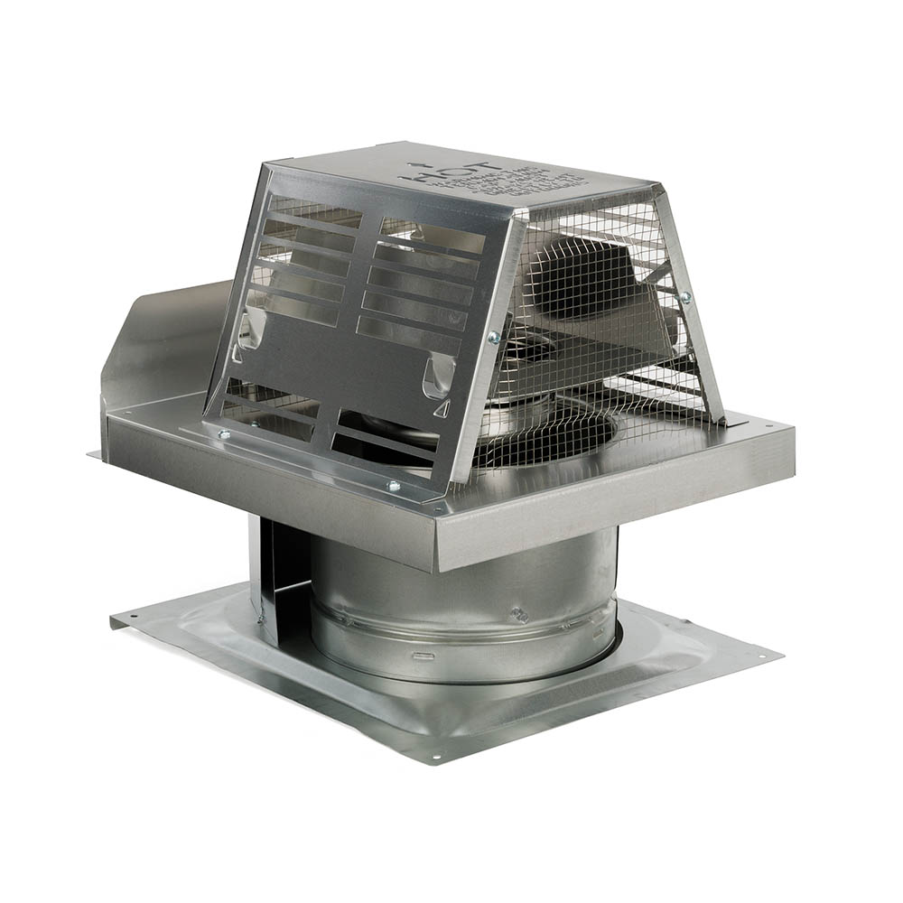 Horizontal termination kit with screened flue outlet and square metal mounting base