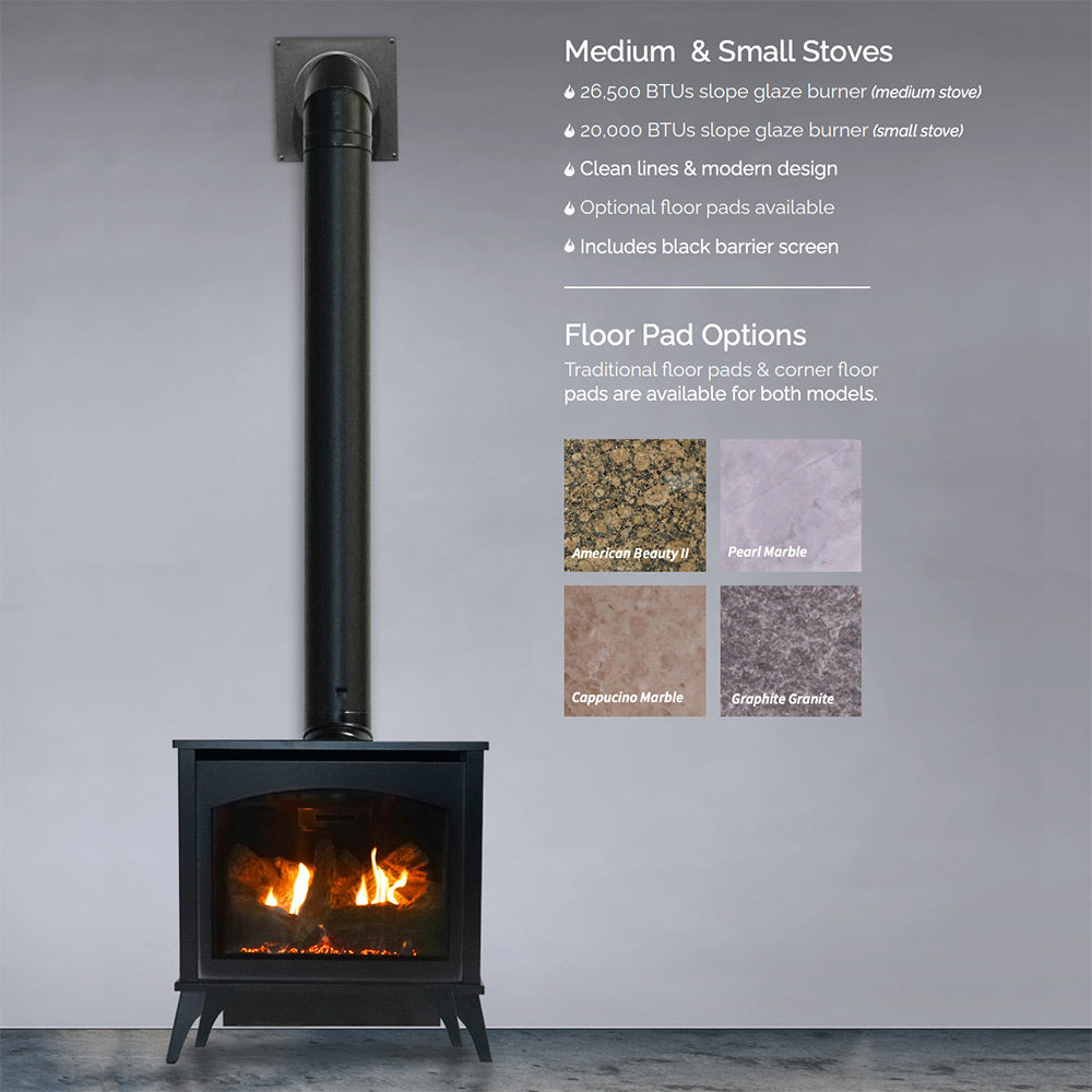 White Mountain Hearth DVP30MS Direct Vent 30-Inch Steel Stove with Log Set