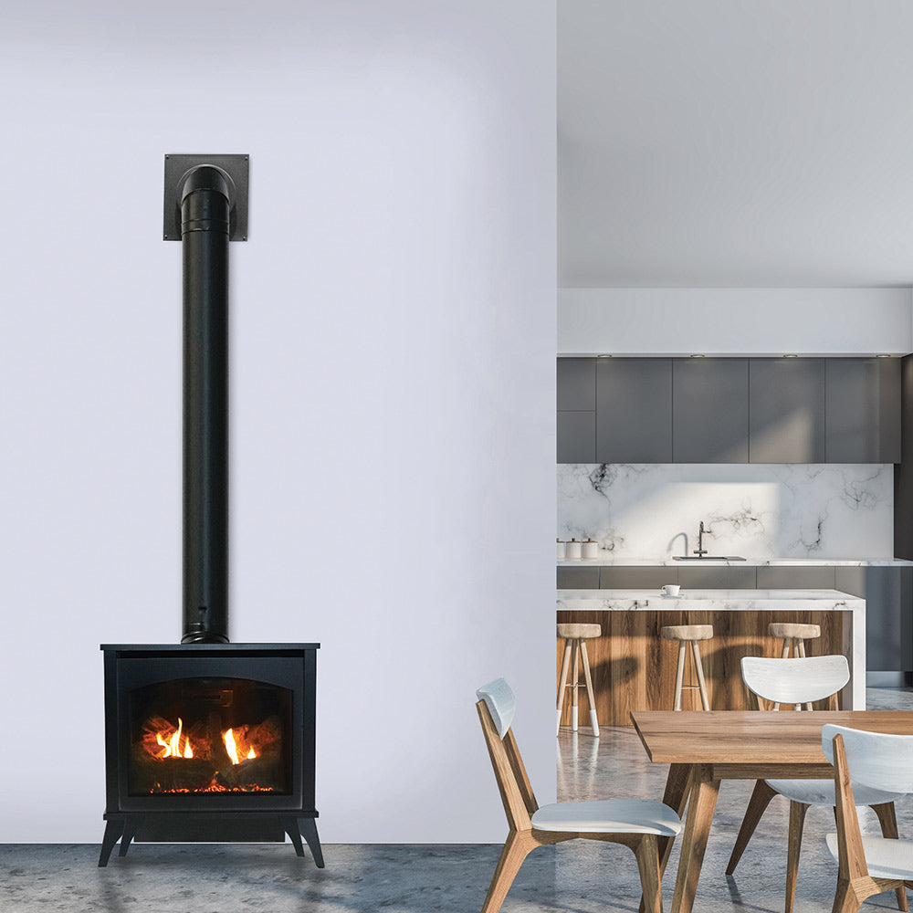 White Mountain Hearth DVP20MS Direct Vent 20-Inch Steel Stove with Log Set