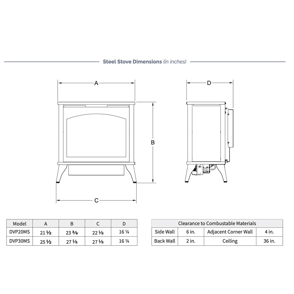 White Mountain Hearth DVP30MS Direct Vent 30-Inch Steel Stove with Log Set