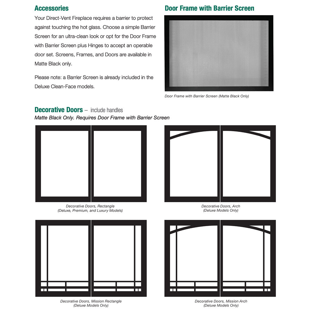 Black door frame and barrier screen plus decorative door silhouettes, various shapes