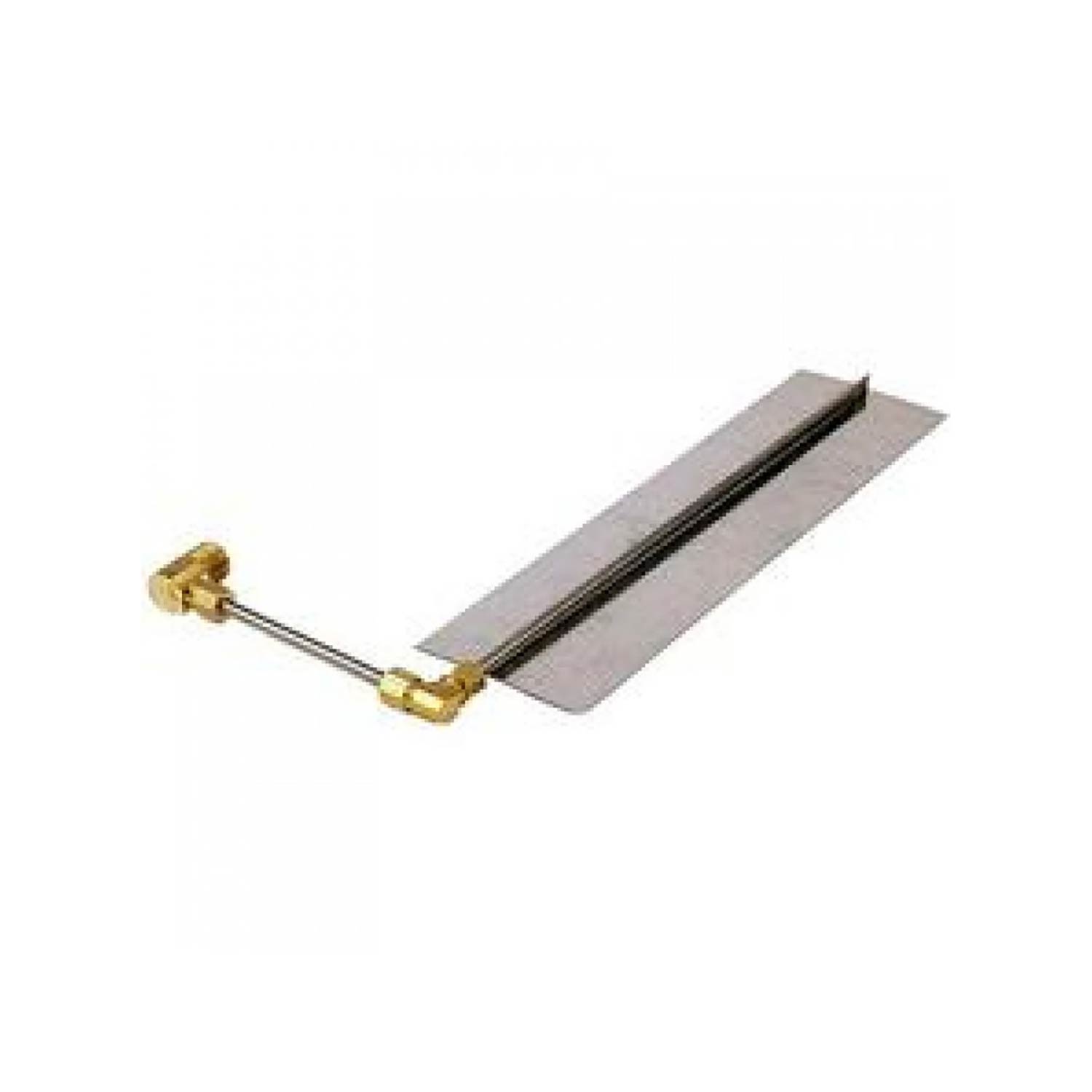 Ember Booster burner with flat metal plate and brass end fittings