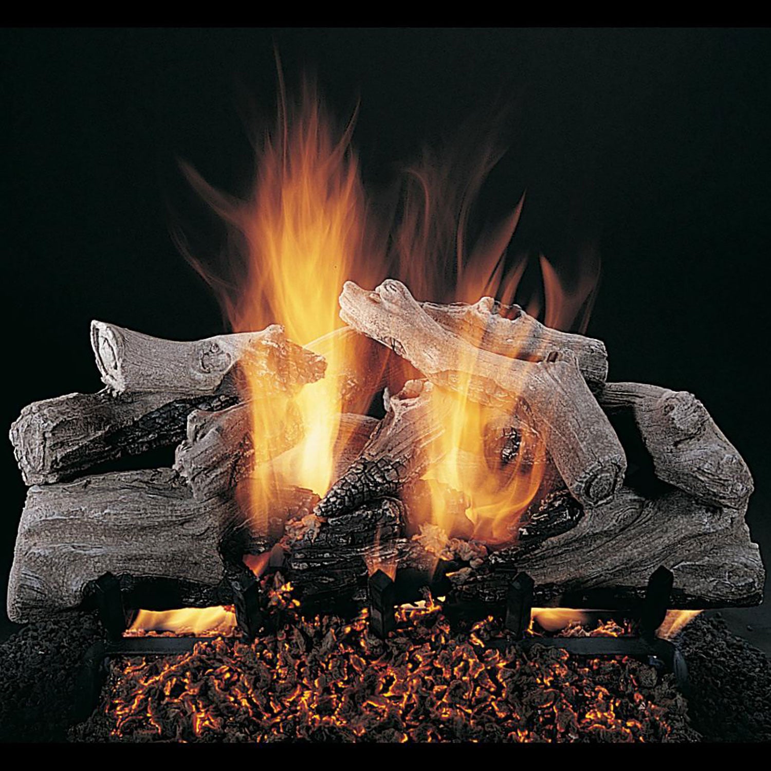Rasmussen DF-SS-EC-Kit Double Sided Evening Campfire Series Stainless Steel Fireplace Log Set