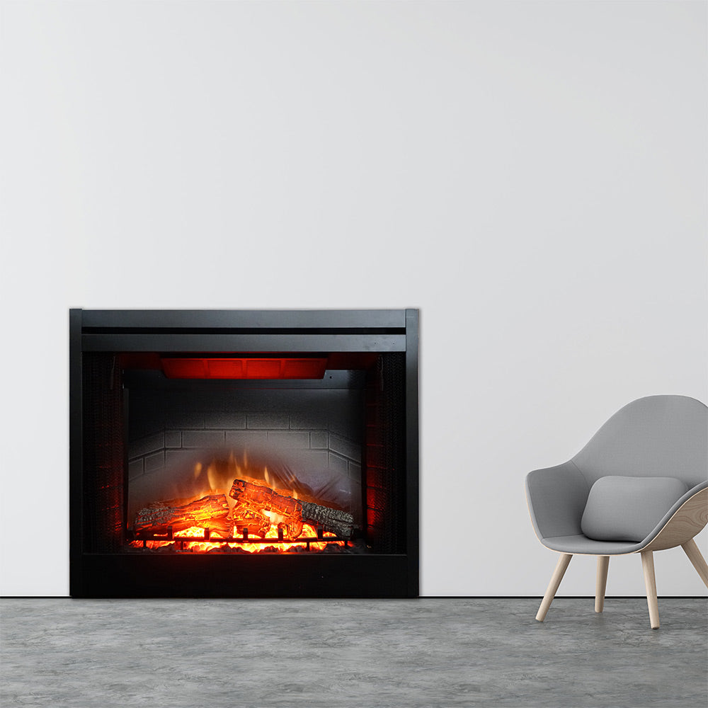 White Mountain Hearth Nexfire 39-Inch Traditional Electric Fireplace with Inner Glow Log Set and Brick Liner