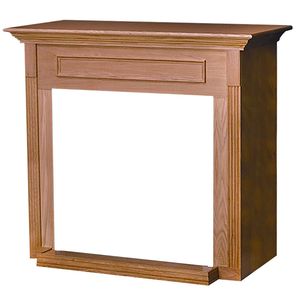 White Mountain Hearth EMBF4 Cabinet Mantel with Base for Breckenridge VFD42 Deluxe Firebox