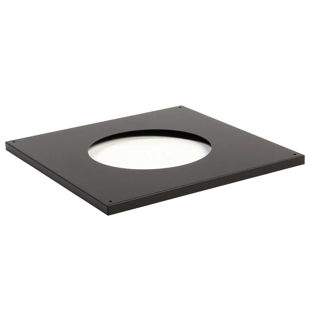 Kingsman decorative wall trim plate in dark black with central oval cutout