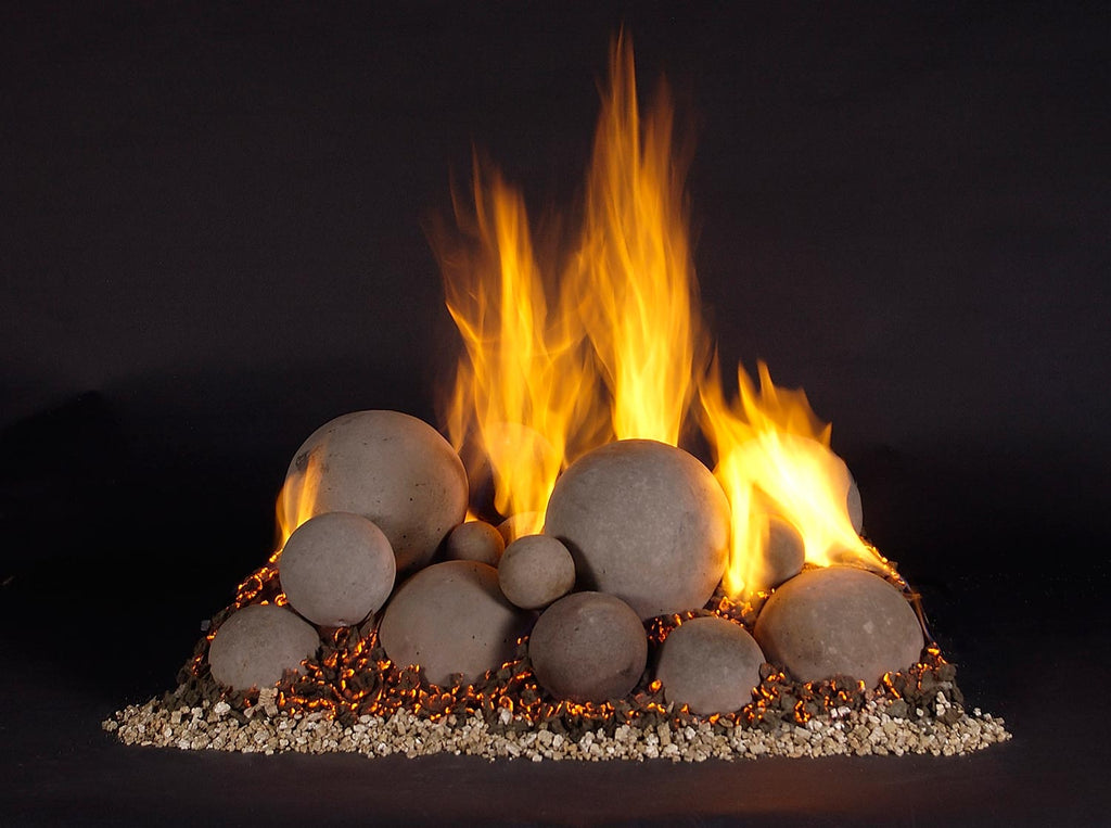 Rasmussen BALL36-A Mixed Smooth FireBalls for 36-Inch Linear Burner, 46-Piece Set