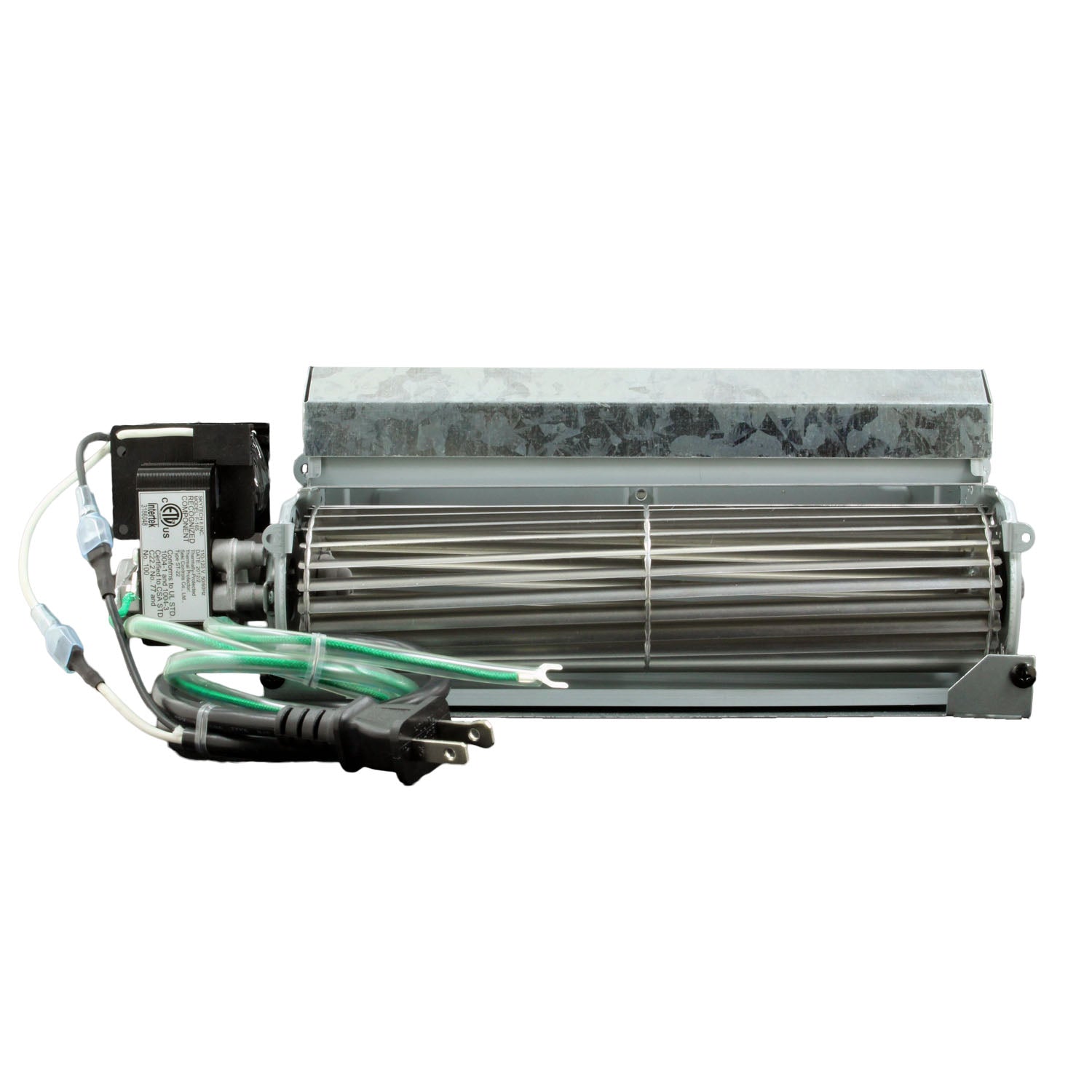 White Mountain Hearth variable speed fireplace blower with metal grille and power cord